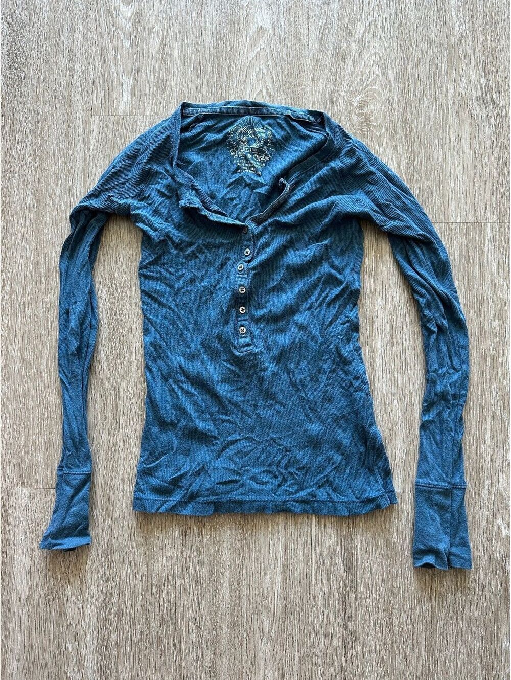 Aeropostale Women's vintagenavy henley long sleeve top